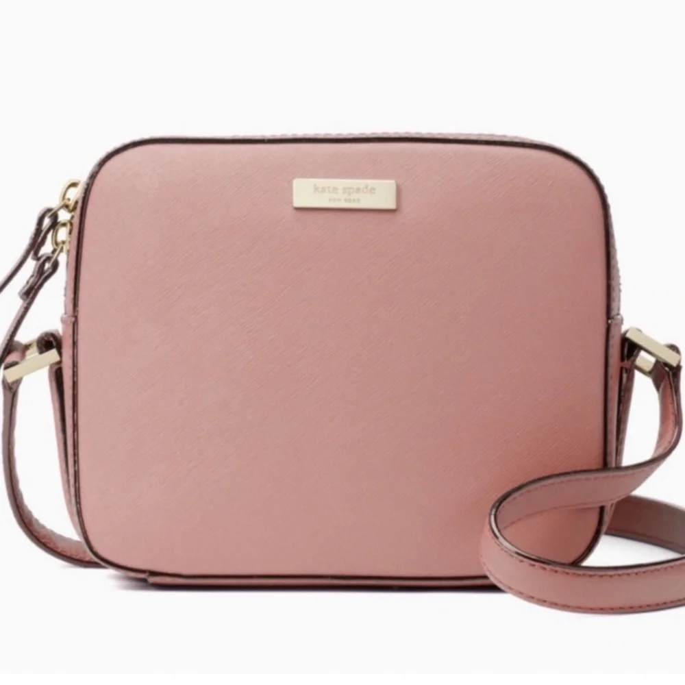 Kate Spade Saffiano Leather Lavender Crossbody Camera Bag